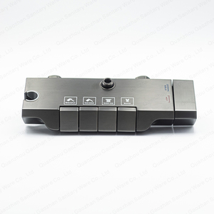 Pistola gris caliente fría ducha baño grifo cuadrado Piano negro montado en la pared lluvia bañera mezclador precio competitivo para ducha de chorro - Product Image 5