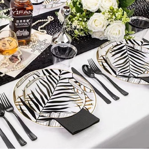 Hot Sale Gold Rimmed Charger Plates Fancy Gold Ceramic <b>Dinnerware</b> Dishes <b>for</b> Wedding Party Event Rental Fine Bone - Product Image 3