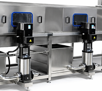 Automatische omzetmand wasmachine roestvrij staal 304 voor groentekratten, vleesbakken, fruitmanden, hoge efficiëntie