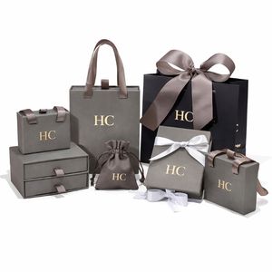 Boîte à bijoux de luxe personnalisée pour cadeau de mariage, coffret rigide avec tiroir, insert en velours, estampage à chaud, logo personnalisé, prix de gros - Product Image 1