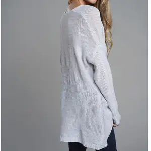 Custom Knit Sweater Knitwear Pullover Sweater Women's Fall And Winter Hot Style Cross V Neck Sleeve Women Crop Sweater