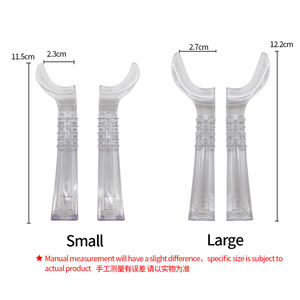2 Pcs/Set Écarteur de lèvre à crochet demi-latéral dentaire Dispositif de soutien intra-oral Ouvre-bouche Écarteur de joue transparent gauche + droit - Product Image 4