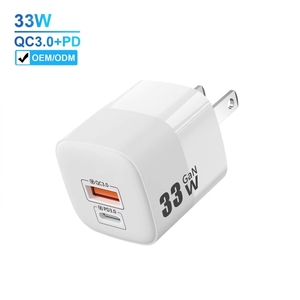 Adaptateur de charge USB-C Justlink PD 33W GaN avec <span class=keywords><strong>prise</strong></span> EU US UK, chargeur mural USB-C avec protection ignifuge pour <span class=keywords><strong>iPhone</strong></span> - Product Image 1