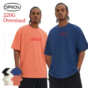 Estate 220g oversize di alta qualità nuovo Design di lusso di qualità cotone allentato a tracolla di marca in bianco oversize uomo t <span class=keywords><strong>Sh</strong></span> - Product Image 1