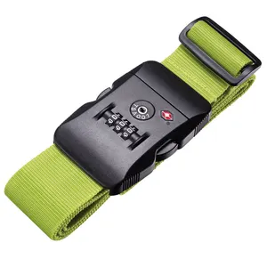TSA Approved 3 Dial Combination Luggage Strap Quick Release Adjustable Suitcase Belt For Travel Outdoor