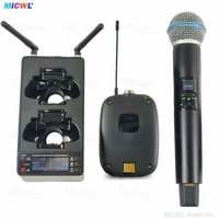 Système de microphone sans fil rechargeable double SLXD24 Beta58 UHF avec émetteurs portables et cravate pour scène, karaoké et direct