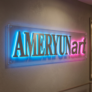 Letrero Luminoso LED para Pared, Logotipo Comercial, Letrero con Letras 3D Retroiluminadas en Dorado, Letrero Personalizado para Negocios en Exteriores - Product Image 1