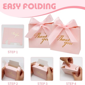 High Quality Custom Logo Luxury <b>Wedding</b> Party Paper Gift Packaging Bags With Exquisite <b>Ribbon</b> - Product Image 5