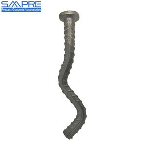 Ancrage mural sphérique à queue ondulée courte en acier – Design contemporain pour fixation murale - Product Image 1