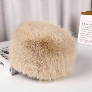 Wholesale Fashion Stylish Design 3D Embroidery Faux Fur Fluffy Sunshade <b>Bucket</b> Hats Unisex - Product Image 4