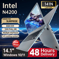 Laptop da Gaming 14.1 Pollici IPS, Intel Celeron N3050, 8GB RAM, 256GB SSD, Schermo Full HD, Wireless, Windows 10 Pro in Inglese, Nuovo per Studenti