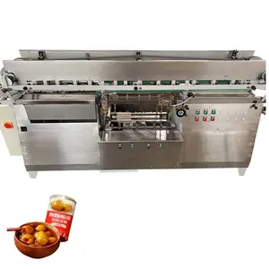 Canned fruit cocktail cold glue labeling machine canned fruit wet glue labeling machine with frozen fruit