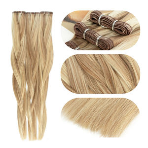 2025 אירופאי שטוח wft הרחבות שיער 100% אדם שיער אנושי מיושר לציפורן העור הרוסי שיער לעג - Product Image 3