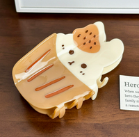 Mignon petit accessoire capillaire fait main polyvalent : Pince à queue de cheval, Pince requin 'Vinegar', Pince peigne grande taille pour chignon
