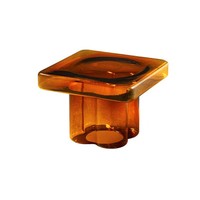 Nouveau produit L480*W480*H350mm L480*W480*H480mm Table d'appoint en verre ambre, violet, vert, bleu 48cm 480mm 19 pouces Table basse carrée