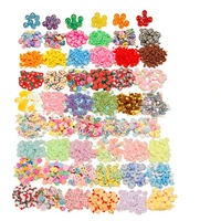 Met de hand beschilderde artistieke hars-polymeerklei schijven sculptuur gloeiende lichtgevende fruit voedsel snoep cake ijsblokje Kawaii Playdough Slime