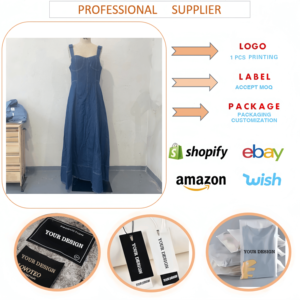 <span class=keywords><strong>Vestido</strong></span> Largo <span class=keywords><strong>Vaquero</strong></span> de Verano para <span class=keywords><strong>Mujer</strong></span>, Modelo J230, Ligero, con Tirantes, Corte Ajustado, Estilo Casual y Moderno - Product Image 5