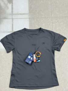 T-shirt tactique DF19 OD noir pour homme, été, extérieur, séchage rapide, respirant, super léger, manches courtes, polyester - Product Image 2