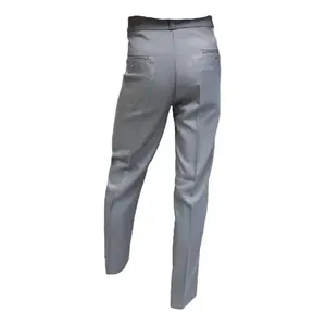 Pantalon habillé pour homme Dove 6XL, infroissable, 100 % coton, teint uni, avec fermeture éclair décorative, taille haute, style printemps - Product Image 4