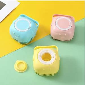 Wholesale Wholesale New <b>Portable</b> Silicone Rubber <b>Dog</b> Brush Pet <b>Shower</b> Massaging Cleaning Washing Bathing Tool - Product Image 1