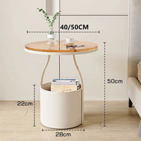 Petite table basse nordique minimaliste, table d'appoint blanche pour la maison, meubles de maison, table ronde en verre moderne.