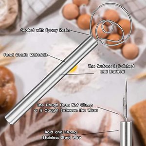 Meilleure vente Distributeur de pâte à crêpes en acier inoxydable avec mélangeur, outil de cuisson et de pâtisserie, <span class=keywords><strong>fouet</strong></span> <span class=keywords><strong>pour</strong></span> pain et crêpes - Product Image 6
