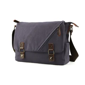 Bolsa mensageiro de ombro para laptop de viagem estilo vintage para homens Bolsas crossbody