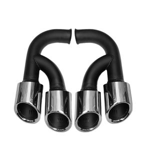 Tubo de <span class=keywords><strong>escape</strong></span> de coche, puntas de <span class=keywords><strong>escape</strong></span> deportivas negras brillantes modificadas para <span class=keywords><strong>Porsche</strong></span> <span class=keywords><strong>Cayenne</strong></span> 2011-2014, negro Chapado en titanio de tres capas - Product Image 3