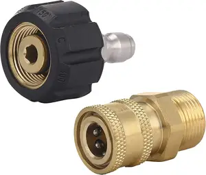 Pressure Washer Adapter Set, Quick Connect Gun to Wand, M22 to 1/4"