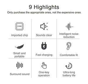 เครื่องช่วยฟังสำหรับผู้สูงอายุราคาถูกนำเข้าชิป USB ชาร์จได้ใช้งานง่ายสวมใส่สบายสินค้าเพื่อการได้ยินเสียงที่ยอดเยี่ยม - Product Image 3