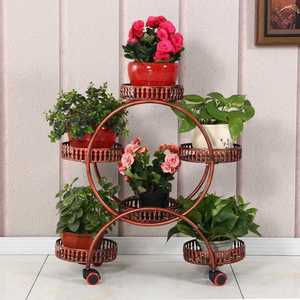 6鉢植えの金属製植物スタンドラック屋内植物フラワースタンド屋外植物スタンドパティオガーデンリビングルーム用 - Product Image 3