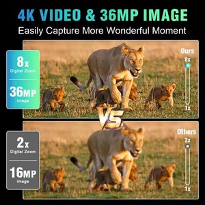 Nueva Cámara de Visión Nocturna NV2183 de 36 Millones de Píxeles, 4K HD, <span class=keywords><strong>8X</strong></span>, Disparo de 360° en Vivo, con Zoom, Binoculares para Caza de Alta Calidad - Product Image 2
