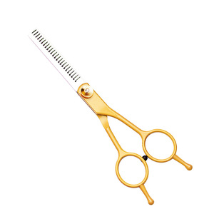 Pet Grooming Scissors Gold Color Stainless Steel Straight And Curved Shears For Dogs Teddy Bichon Frise - Product Image 4