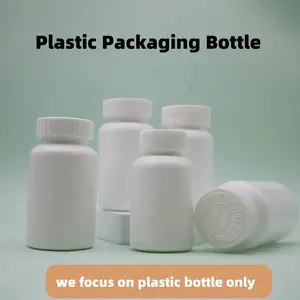 Wadah suplemen bubuk putih Protein plastik PET Jar kemasan makanan kesehatan ikan minyak obat kapsul botol pil