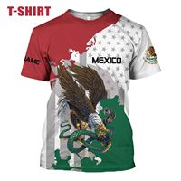Mexique aigle et serpent impression personnalisée T-shirt été vêtements pour hommes vêtements de maison haut pull grande taille t-shirts respirant t-shirts T-shirt