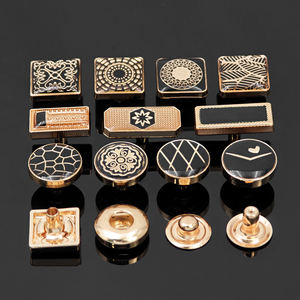 Botones de Presión para Thobe con Diseño Octagonal, de Metal, Aleación de Zinc, de Cuatro Partes - Product Image 4