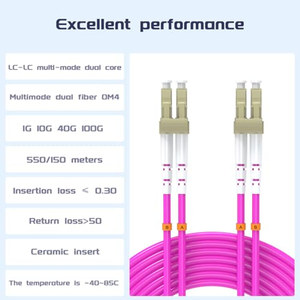 <span class=keywords><strong>สาย</strong></span><span class=keywords><strong>ไฟ</strong></span>เบอร์ออปติกแบบมัลติโหมด OEM ODM 15 เมตร 5 ฟุต LCUPCLCUPC 10GB40GB LC to LC OM4 LCLC 1040 กิกะบิต <span class=keywords><strong>สาย</strong></span>แพทช์ออปติคอลแบบจัมเปอร์ - Product Image 2
