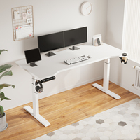 Bureau électrique à double moteur, hauteur réglable, assis-debout, bureaux de bureau motorisés, table d'ordinateur ergonomique