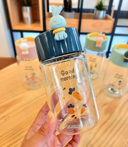 Hot Selling Cartoon <b>Rabbit</b> Glass Water Bottle for Children <b>Gifts</b> - Product Image 6