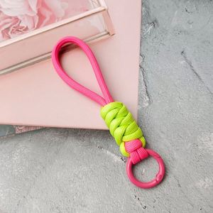 Hot Creative Braided Nylon Lanyard Keychain for Phone Case Women Anti Lost Knot Rope Strap Car <b>Key</b> <b>Chains</b> Diy Accessories - Product Image 3