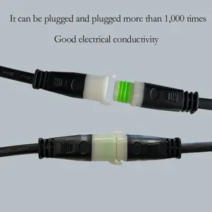 220v steker daya tahan air lampu LED kabel butt kabel plugable 2 core 3 core butt wire