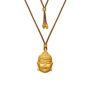 Collier Bouddha en or polyvalent de style chinois classique FYXL1280 - Product Image 3