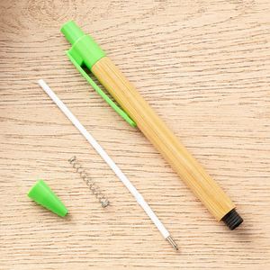XJ134 ECO Bamboo Barrel Ballpoint <b>Pen</b> with Plastic Clip Promotional Business Custom logo Printed Bamboo Ball <b>Pen</b> for <b>Gift</b> - Product Image 5