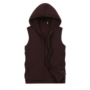 <span class=keywords><strong>Chaqueta</strong></span> con capucha sin mangas para <span class=keywords><strong>hombre</strong></span> de verano 2025 Color puro en azul, negro, blanco, gris, moda informal, estampado de tela de algodón - Product Image 5