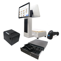 Imprimante de reçus Écran tactile capacitif de 15.6 pouces pour POS Système Win/Android Pos Caisse enregistreuse avec balance AI