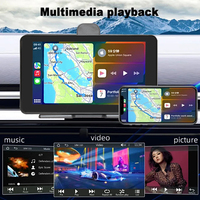 Cámara de visión trasera para coche con navegación GPS de 7 pulgadas Mirror Link Dash Cam Control de voz Wifi/BT Dvr Carplay/Android Auto TV pantalla táctil