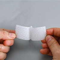 Logo de marque personnalisé adhésif 50mm blanc attaches de câble imprimé crochet et boucle sangle