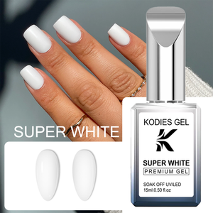 Esmalte de <span class=keywords><strong>Uñas</strong></span> <span class=keywords><strong>en</strong></span> <span class=keywords><strong>Gel</strong></span> Súper Blanco de Venta Caliente de Marca Privada, Esmalte de <span class=keywords><strong>Gel</strong></span> de Alta Pigmentación y Textura Superior, Pintura de Color Sólido, Geles UV Personalizables - Product Image 4
