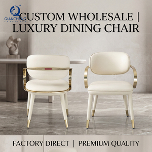 Sedie da Pranzo QIANCHENG in Vera Pelle PU Bianco Crema, Moderne e di Lusso, Bestseller con Schienale Alto per Sala da Pranzo - Product Image 2