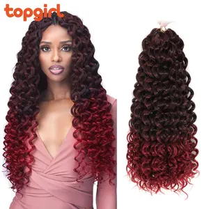 22Inch Synthetic GoGo Curl Crochet Braids Hair Extensions For Women Ombre Freetress Curly Braids Bohemian GoGo Curl Crochet Hair